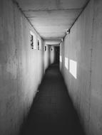 Entrance Tunnel monochrome photo