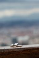 silver rings on the balcony