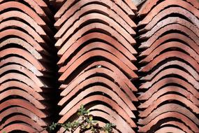 macro photo of folded tiles