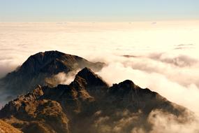 Mountains Clouds Sky