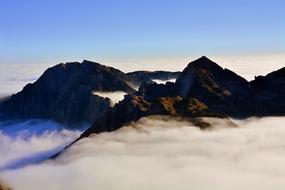 Mountains Clouds Sky