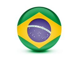 flag brazil as a 3d drawing