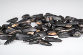 black Seeds Sunflower as background