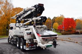 Pump Concrete Machine in the fall