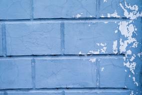 blue brick wall