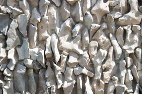 patterned cement wall