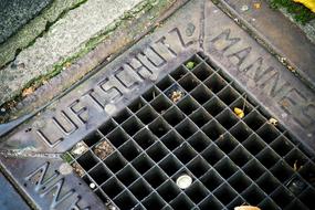 an old extractor hood in the floor