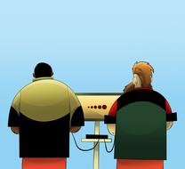 men playing video game as illustration