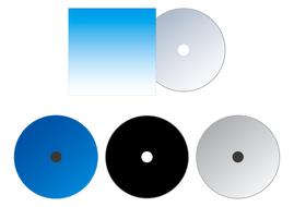compact disks, simple drawing