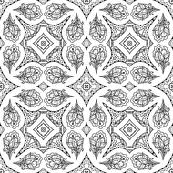 mandala art black white drawing