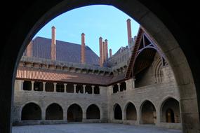 courtyard of Palace of the Dukes of Braganza, Portugal, Guimaraes