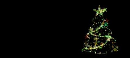 drawing christmas tree abstract