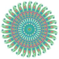 mandala pattern circle geometric neon green drawing