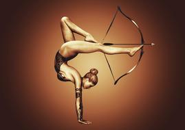 girl sport bow arrow