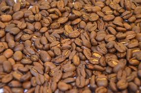 roasted Coffee Beans close up, Background