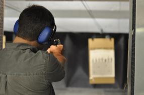 man Shooting target, training