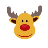 clipart of the christmas reindeer
