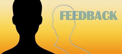 silhouette person head feedback drawing
