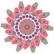 mandala pattern circle geometric red pink drawing