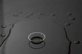 Drop Of Water Liquid on black surface
