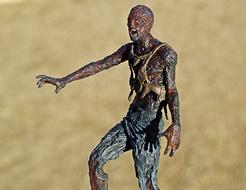 Zombie action figure landscape view