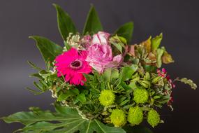 pink Flowers Bouquet Blossom