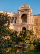 Palais Longchamp, now museum, detail of facade, france, Marseille