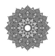 mandala geometric whirl white drawing