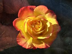 Rosa Petals Yellow pink