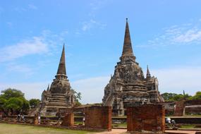 ancient buddhist temple, Thailand, Phra Nakhon Si Ayutthaya