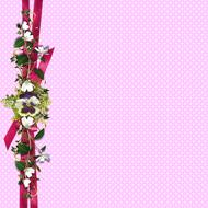 paper for scrapbooking with floral ornament