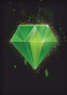 icon diamond green vector drawing