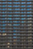 Glass and concrete facade of high-rise Building