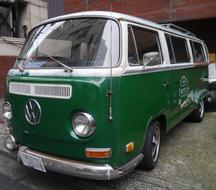 old bus in the yard