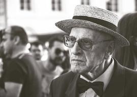 stylish aged man