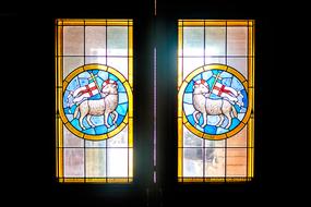 vintage decorative window in church