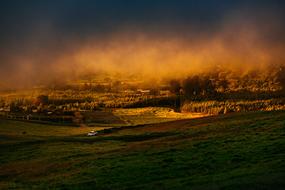 Countryside Field Fog