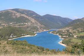 Lake in the green mountains