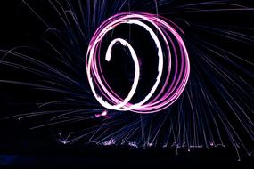 Bright purple Light at Night Time