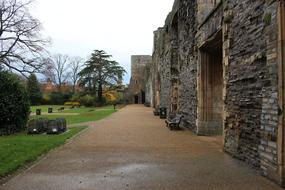 wall of medieval Castle, uk, england, Newark