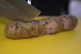 fried juicy sausage
