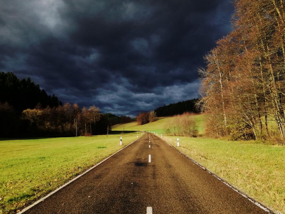 Road Clouds Nature