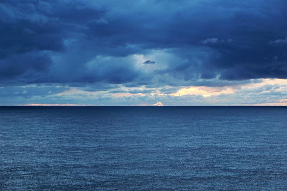 seascape with clouds view