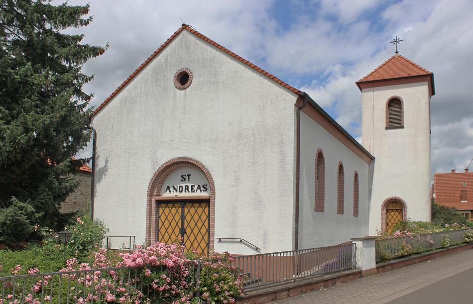 Church Steeple Building and flowers