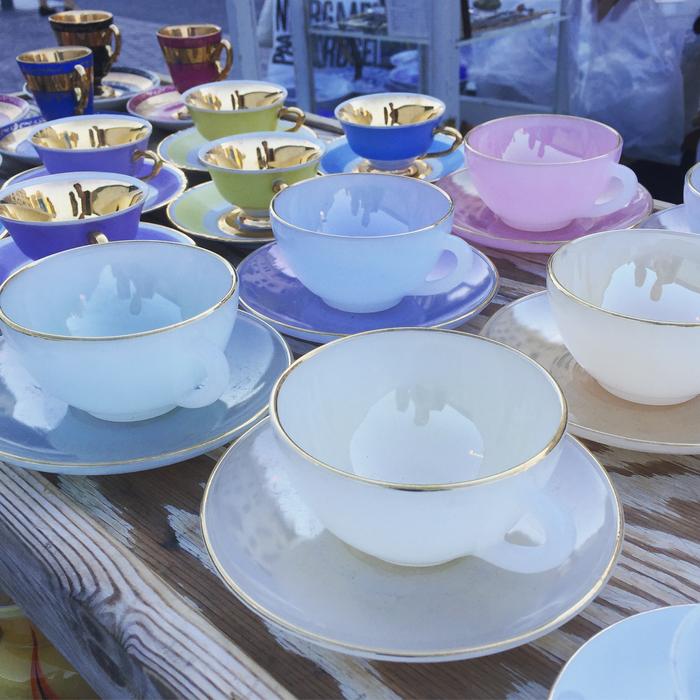 colorful cups on the table