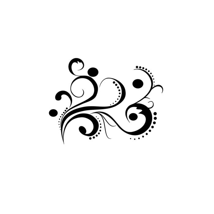 black ornament on a white background