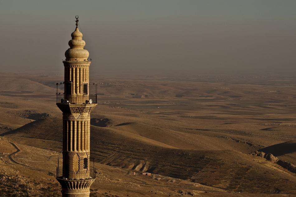panoramic view of the minaret in turkey
