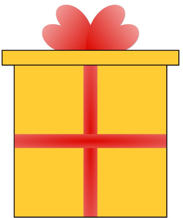 present christmas box illustration