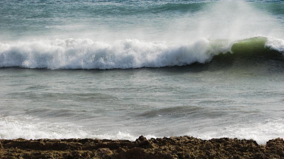 Wave Smashing Beach view
