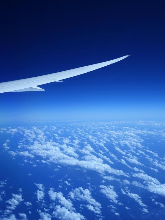 Airplane Wing Blue Sky